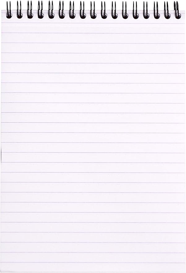 Rhodia Wirebound Notepad - Lined 80 sheets - 6 x 8 1/4 - Black cover – Pack of 1