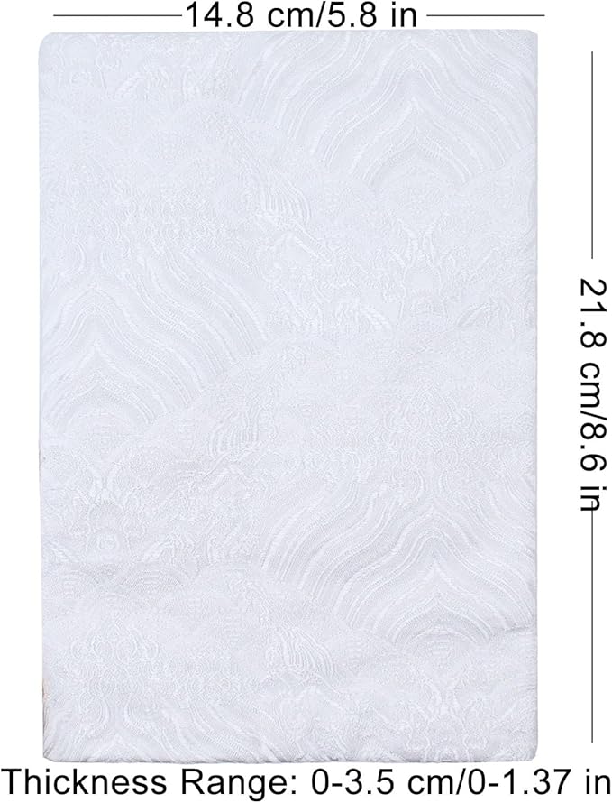 BLBMH Chinese Book Covers with Tassel Bookmark Book Cover Adjustable Book Sleeve Cover for A5 Books Embroidered Brocade Softcover Protector for Notebook Planner Bible - White