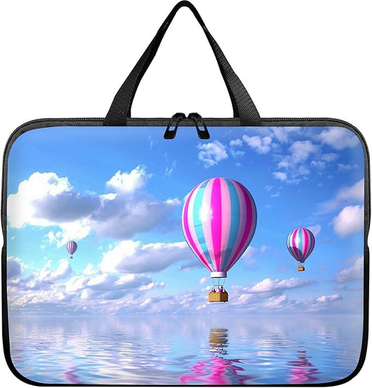 Laptop Sleeve Case Bag 15 inch, Hot Air Balloon Slim Carrying Case Durable Handbag Travel Laptop Bag for 15 inch MacBook Air M3/M2/15 Pro/Surface Laptop 7/6/5/4/3/ Dell XPS 15 Plus