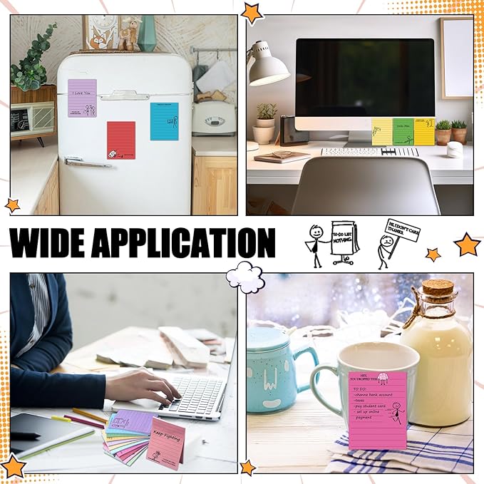 12 Pcs Funny Sticky Notes for Work 4x3 Inches Sarcastic Self Adhesive Notepads Novelty Memo Note Pads for Office Coworker Gifts Employee Appreciation Supplies(Stick Man)