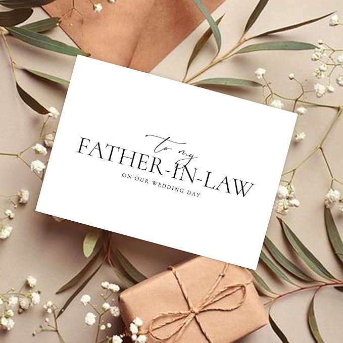Father In Law Wedding Day Card, Father In Law Of The Bride/Groom Gifts, To My Father In Law On Our Wedding Day. （Father-in-Law A）