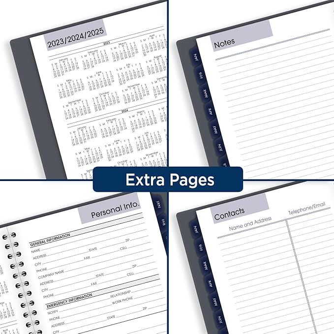 AT-A-GLANCE 2024 Weekly & Monthly Planner, DayMinder, 5" x 8", Small, Spiral Bound, Monthly Tabs, Gray (GC2000724)