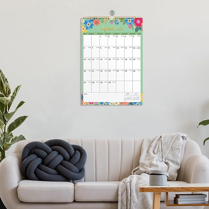 2025 Wall Calendar - Calendar 2025, 12 Monthly Wall Calendar 2025 from Jan. 2025 - Dec. 2025, 12" x 17", Perfect for Home & Office Planning