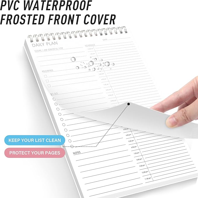 24 Hours Schedule Planner with Double Sided Use Daily Hourly Planner with To-Do List,Priorities 6.5" x 9.8", Schedule Planner Organizer for Office, School, Family