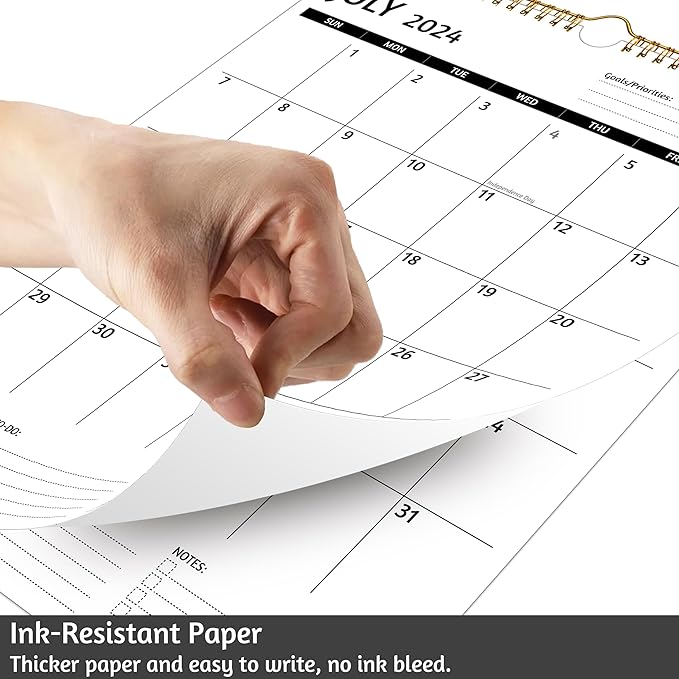 Wall Calendar 2025 – Calendar 2025 Wall, 12 Monthly Calendar, Jan 2024 - Dec 2025, 11.5 x 14.5 In, 2025 Calendar with Large Blocks, Thick Paper, Holidays, To-do ＆ Notes, Great for Organizing