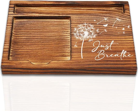 Just Breathe Mental Health Signs, Just Breathe Therapy Office Inspirational Quotes, Psychology Decor for Treatment Office School Classroom, Psychotherapist Self-Stick Note Pad Holders-DW57