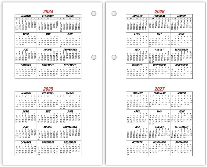 AT-A-GLANCE 2025 Desk Calendar Refill, Daily, 4-1/2" x 7-1/2", Large, Loose-Leaf, Burkhart's Day Counter (E7125025)