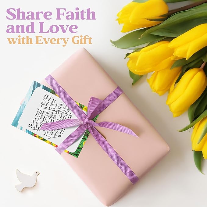 Premium Prayer Cards, 120 Mini Scripture Cards with Bible Verses, Inspirational Religious Christian Gifts for Women & Men