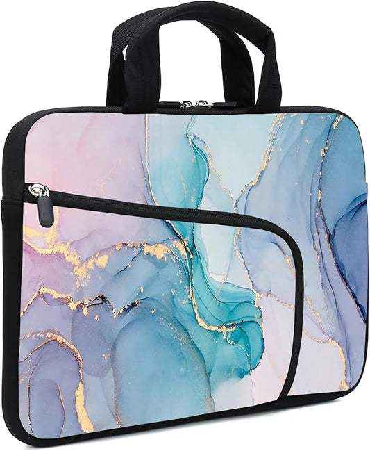 11.6-12.2 inches Laptop Sleeve Chromebook Case Ultrabook Case Notebook Sleeve Tablet Case Neoprene Handle Sleeve for Men Women, Two Pockets(Blue)