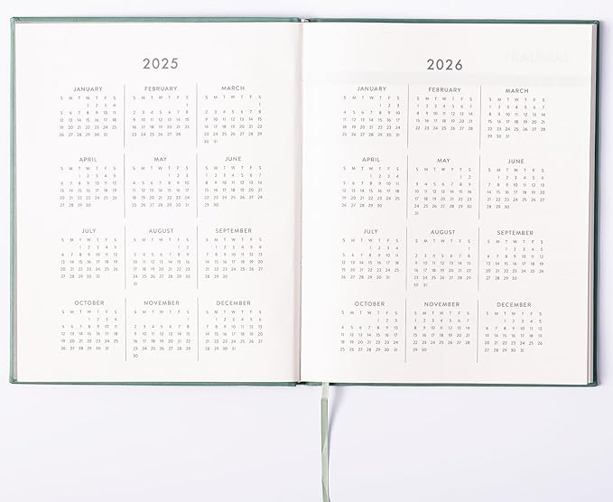 Eccolo 2025 Large Agenda Planner, 12 Month, Yearly, Monthly & Weekly Pages, Habit & Gratitude Tracker (Hardcover - 8 x 10")