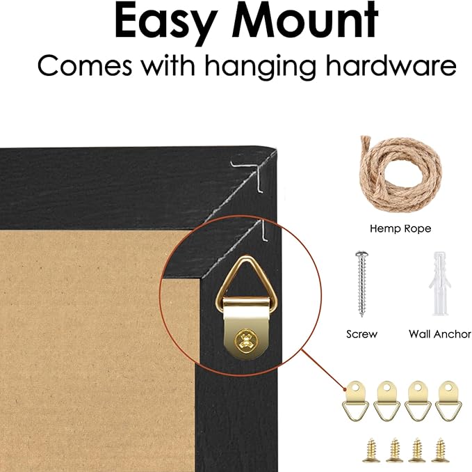 Dry Erase White Board Weekly Calendar Board, Magnetic Whiteboard for Wall, 10.5“x14.5” Solid Wood Black Framed Message Board, Planner Board for Office, Home, School(Weekly-BB-BK-2737)