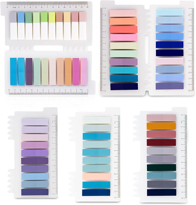 Golcellia Sticky Tabs, Book Tabs, Index Tabs, Page Tabs, Page Markers 1400 Pieces,70 Colors Annotation Tabs, Book Annotation Supplies