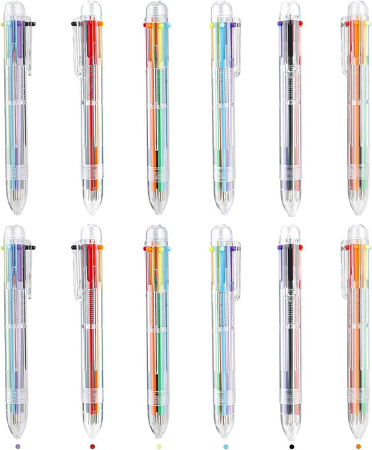Valentines Classroom Favors 12 PCS Ballpoint Pens for School Classroom Must Have Colored Pens Ballpoint School Supplies Party Favors Office Supplies Back to School Gifts for Students Son Daughter
