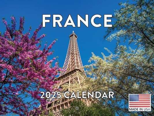 France Calendar 2025 Monthly Wall Calender 12 Month | American Made In The USA