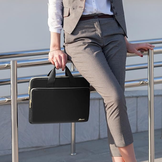 KIZUNA Laptop Sleeve Case 17 Inch Computer Carrying Handbag for LG gram 17/17.3" MSI 17/Dell G7/17 IdeaPad 3i Gen7/17.3" HP ProBook 470/17.3" Legion 5 / 5i,Black