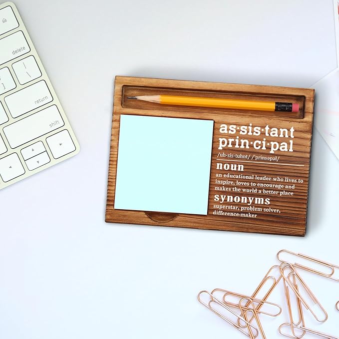Assistant Principal Sticky Note Holder, Assistant Principal Gifts, Thank You Appreciation Gifts for Assistant Principal Women Men from Student Self-Stick Note Pad Holders ZSS31