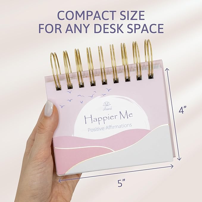 Daily Affirmation Calendar, Undated Inspirational Desk Calendar, Inspirational Gifts for Women, Daily Affirmations for Women, Pink Gifts for Women, Daily Flip Calendar, Motivational Gifts for Women