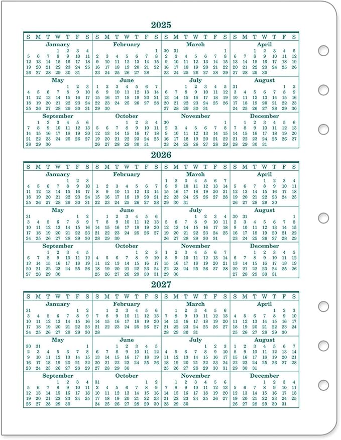 FranklinCovey - Original Two Page Per Day Ring-Bound Planner (Monarch, Jan 2025 - Dec 2025)