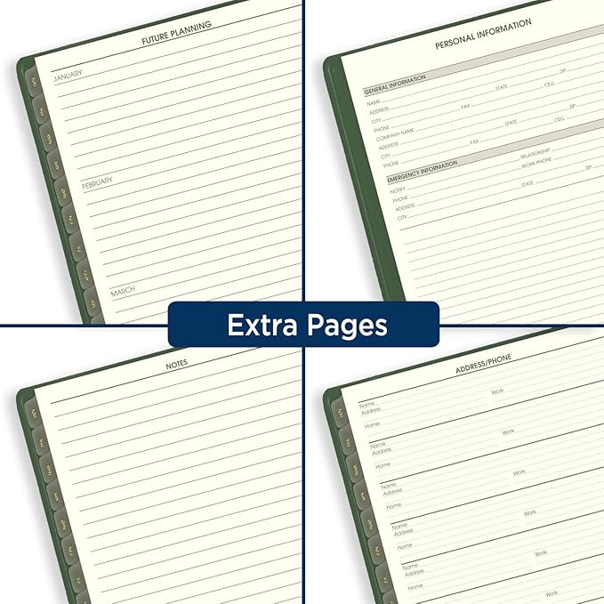 AT-A-GLANCE 2024 Monthly Planner, 9" x 11", Large, Spiral Bound, Recycled, Monthly Tabs, Green (70260G6024)