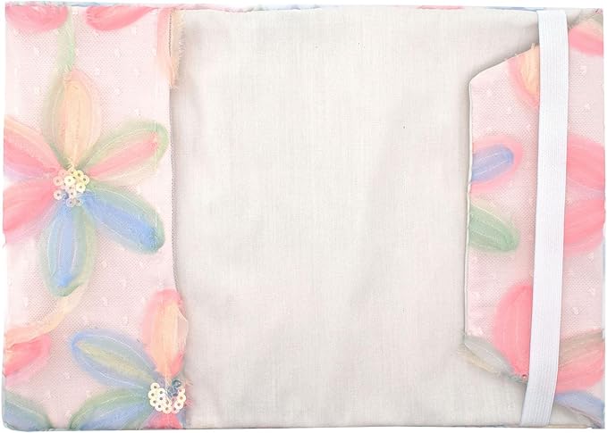 BLBMH Book Covers for Paperbacks Fit for 5.5x8.4 inch Adjustable Book Sleeve Cover for A5 Books Soft Cloth Protector for Notebook Journal - Flower