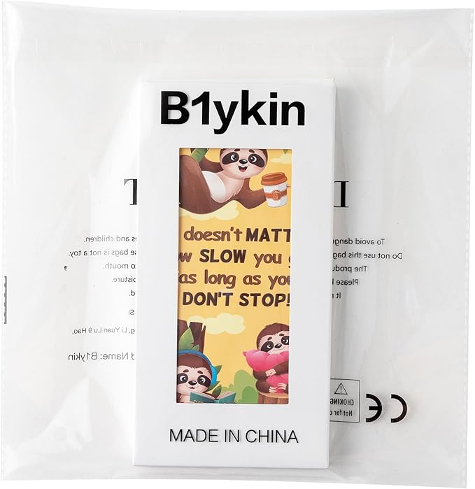 B1ykin Sticky Notes Set - Cartoon Theme Cute Self-Stick Notes Pad Teacher Appreciation Gifts， Self-Adhesive Writing Memo Pages Sticky to Do Notepad for Kids Employee School Office (Sloth)