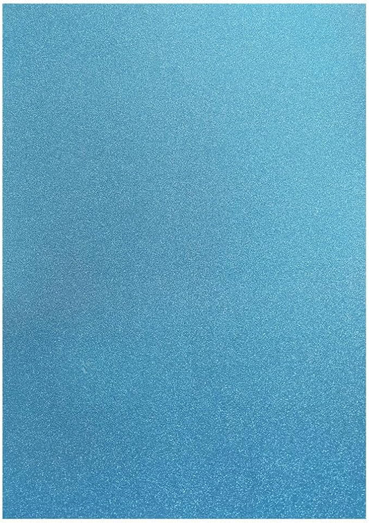 Baisunt 20 Sheets Sky Blue Glitter Cardstock Paper for DIY Art Project, Scrapbook, Birthday Wedding Party Decoration 250GSM(8x12 In, Non Adhesive)