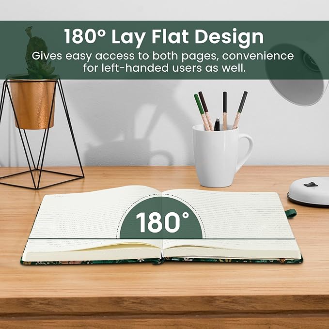 Lined Journal Notebook for Women & Men, Hardcover Leather Journal for writing, A5 College Ruled Notebook for Work & Note Taking, Perfect for Office School Home Supplies, 160 Pages, Butterfly