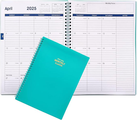 Cheneyboo Calendar 2025 - January 2025-June 2026, Calendar Planner 2025-2026, 18 Month Calendar Planner, 7.5"x10.2" Large Size Planner with Double Inner Pocket, Green