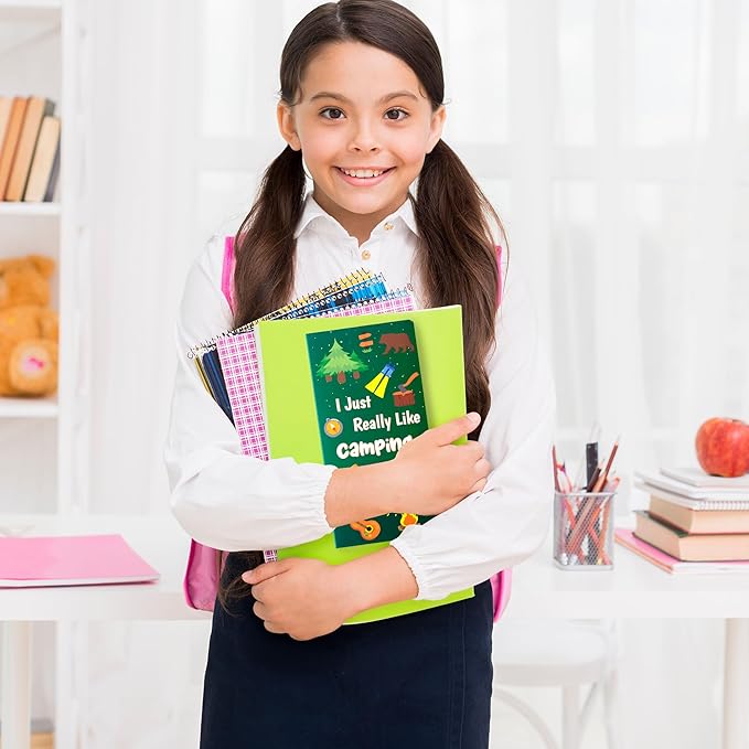 I Just Really Like Camping Sticky Notes Set, 550 Sheets, Camp Adventure Self-Stick Note Pads Tree Bear Tent Writing Memo Pads Page Marker Student Classroom Back to School Gift Office Supplies