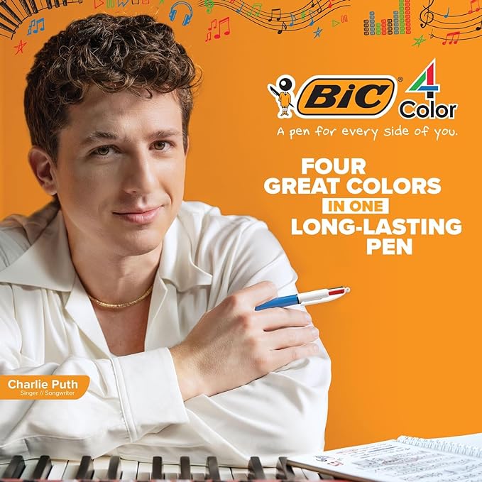 BIC 4-Color Original Retractable Ball Pens, Medium Point (1.0mm), 3-Count Pack, Retractable Ball Pen With Long-Lasting Ink