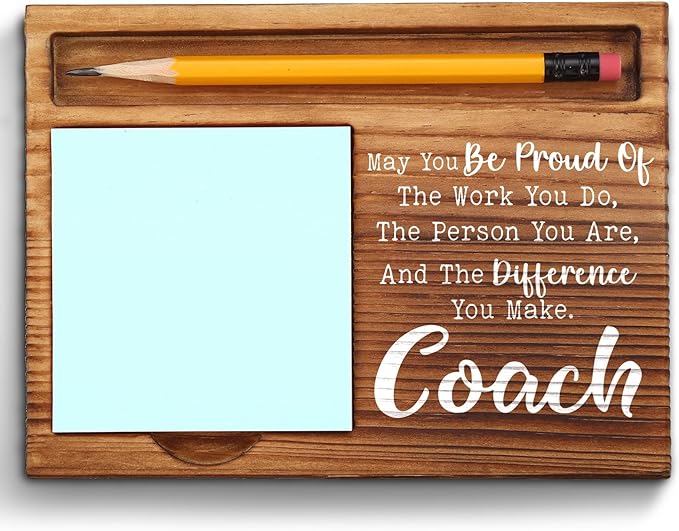 Coach Appreciation Gifts, Thank You Gifts for Coach, Coach Gifts for Women, Men, Coach Office Desk Decor Gifts Self-Stick Note Pad Holders ZSS4