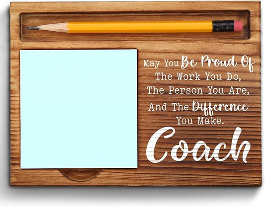 Coach Appreciation Gifts, Thank You Gifts for Coach, Coach Gifts for Women, Men, Coach Office Desk Decor Gifts Self-Stick Note Pad Holders ZSS4