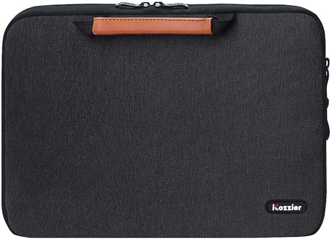 iCozzier 13-13.3 Inch Handle Electronic Accessories Strap Laptop Sleeve Case Bag Protective Bag for 13" MacBook Air/MacBook Pro/Pro Retina Cover-Black