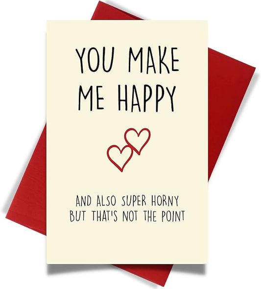Cheerin Funny Anniversary Greeting Card with Envelope - Romantic Birthday Card - Hilarious Gifts for Him Her Girlfriend Boyfriend Wife Husband