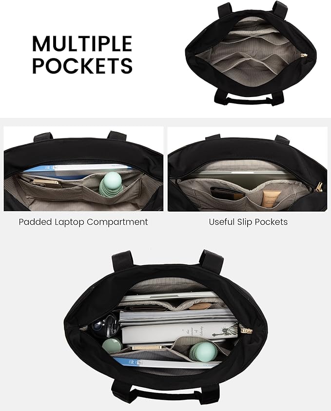 LOVEVOOK Tote Bag for Women，Lightweight Work Bag for Teacher, 15.6 Inch Laptop Bag，Large Shoulder Bag