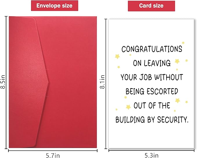 Funny Good Luck Retirement Card for Him & Her - Going Away & Coworker Leaving Card - Humorous for Friends & Family