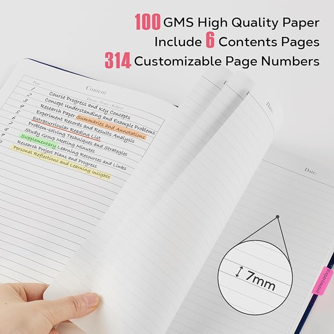 Lined Journal Notebook for Women/Men Writing Work, 320 Pages A4 Large Notebook notepads 8.5 x 11 for Note Taking, Hardcover Leather Journal, 100Gsm Thick Paper, Pink