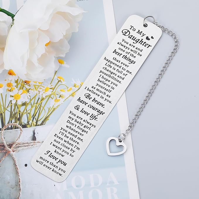 Stocking Stuffers for Teenage Girls Christmas Gifts for Girls Kids Christmas Stocking Stuffers for Teen Girls Daughter Birthday Gifts to My Daughter Gift from Mom Dad Bookmarks for Daughter Sweet 16