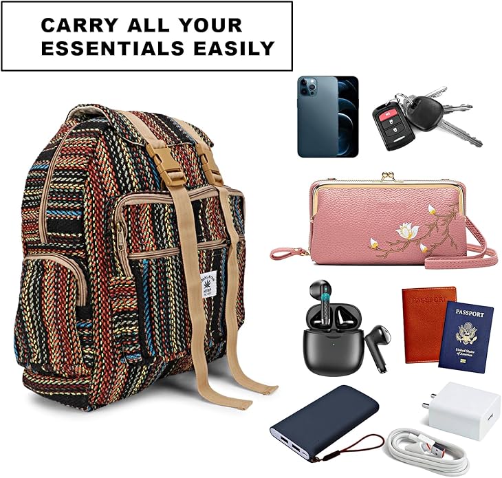 LONGING TO BUY Himalyan Hemp Laptop Bag Backpack/Traveller Bag, Hemp Laptop Bag