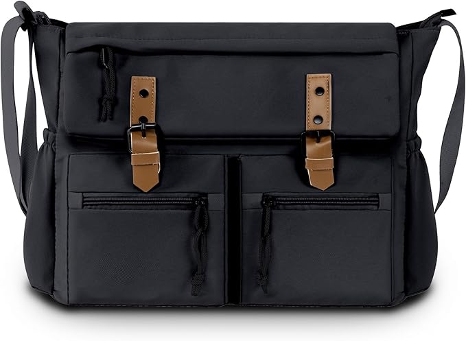 Lovvento Shoulder Messenger Bag for Men - Women Laptop Bag 15.6 inch Satchel Bags Mens Canvas Crossbody Tote Bags