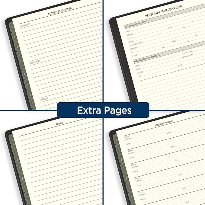 AT-A-GLANCE 2024 Monthly Planner, 7" x 8-3/4", Medium, Spiral Bound, Recycled, Monthly Tabs, Black (70120G0524)