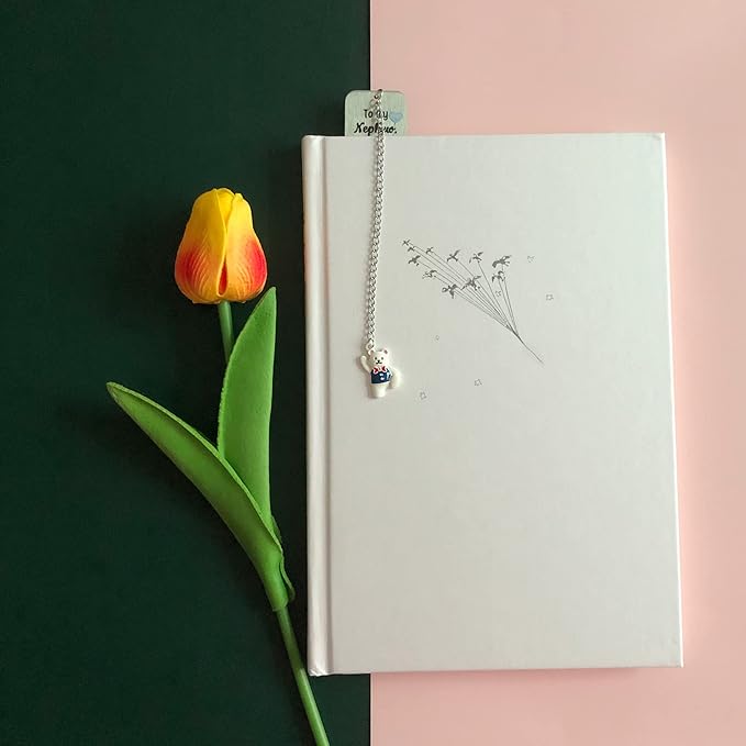 Nephew Bookmarks Birthday Gift Man Christmas Encouragement Bookmark Teens Graduation Distance Farewell Back to School Present Appreciate Reminder Go to University Proud of You Keepsakes Cute Bear