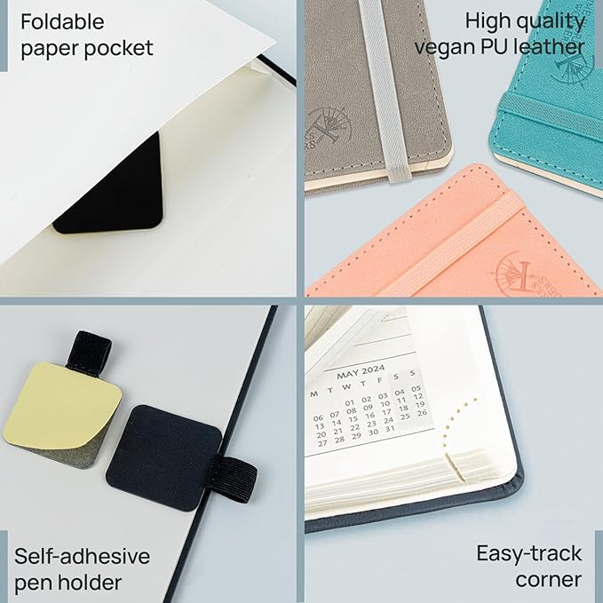 POPRUN Monthly Planner 2025-2026 (Large- 8.5" x 10.5" Soft Cover), 18-Month Calendar Book (January 2025-June 2026), Calendar Planner with Monthly Tabs & Pocket, 100 GSM Paper - Pink