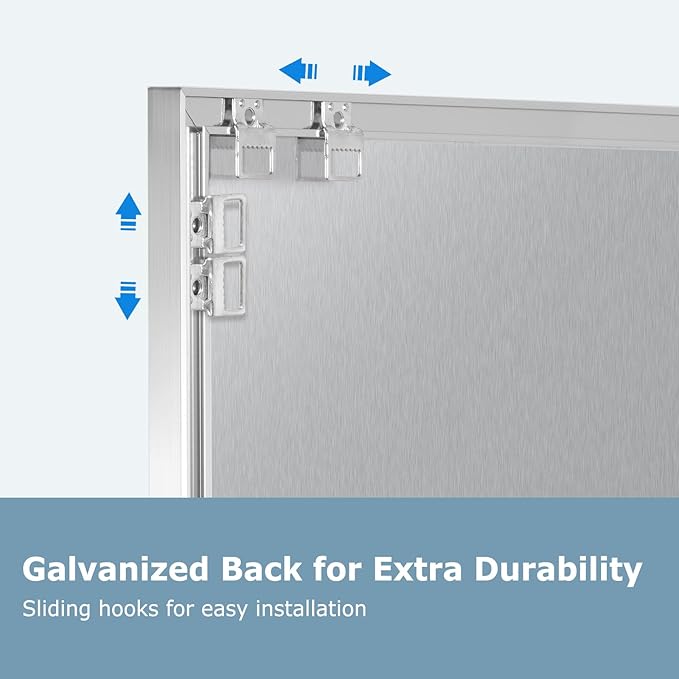 Small Whiteboard, 16'' x 12'' Magnetic White Board Dry Erase Board for Wall, Hanging Silver Aluminum Frame Wipe Board for Home, Office, School