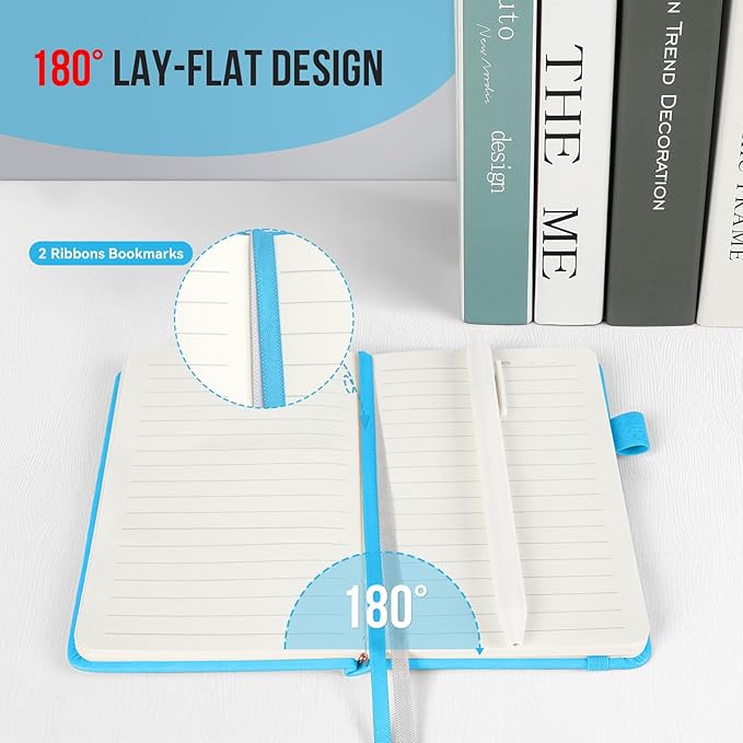 Pocket Small Notebook Journals, 16 Pack (Ocean Blue) Mini Notebook 3.7x5.7 Butterfly Journaling Notebooks for Women Men, Hardcover Lined Note Pads with Pens for Work, Business, Travel Journal, Office Supplies