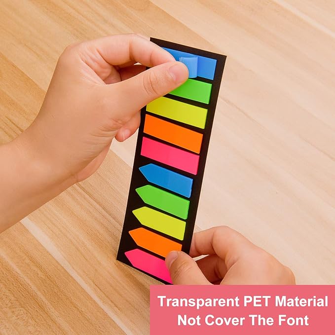 2000 Pieces Page Markers Tabs,Colored Sticky Tabs for Books, Notebooks,Index Tabs,Arrow Page Sticky Flags