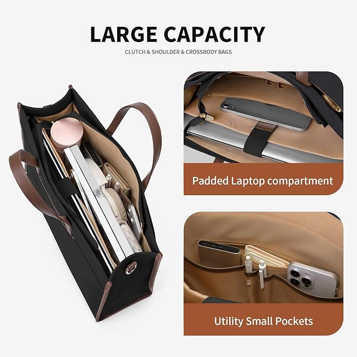 Laptop Tote Bag for Women Laptop Messenger Shoulder Bags for Women Business Office Work Bag Briefcase