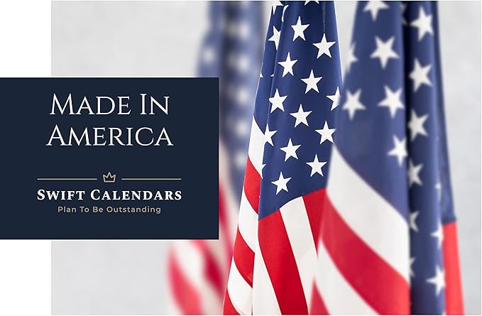 36" x 54" SwiftGlimpse 2025 Wall Calendar Erasable Large Wet & Dry Erase Laminated 12 Month Annual Yearly Wall Planner, Horizontal, Navy