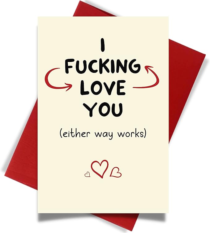 Cheerin Funny Anniversary Greeting Card with Envelope - Romantic Birthday Card - Hilarious Gifts for Him Her Girlfriend Boyfriend Wife Husband