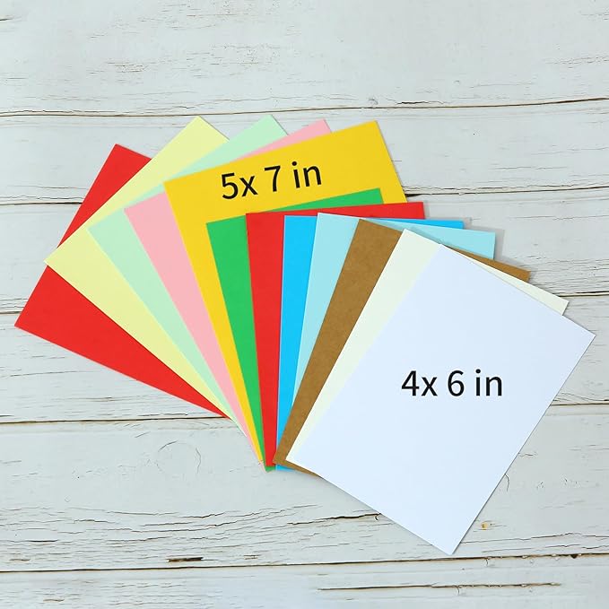 50 Pack 4x6 White Cardstock Paper, Thick Index Card for Printer, 92lb/250GSM Heavyweight Blank Card, Postcards, Wedding Invitation, DIY Crafting, Greeting Card Making
